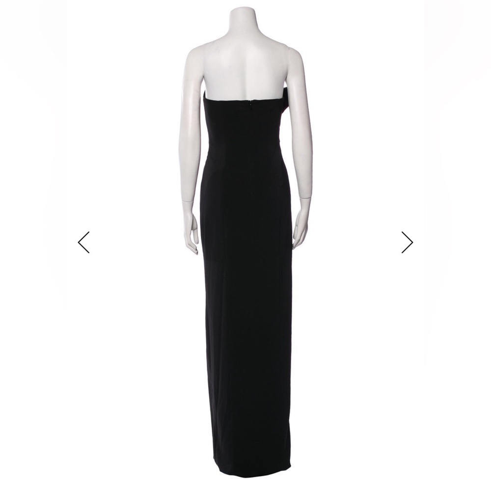 NWT Jay Godfrey Black Steele Shimmer Crepe Strapless Gown Size 6 - Picture 3 of 15